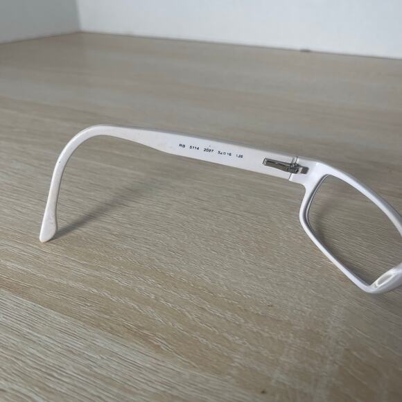 Ray-Ban RB5114 2097 Rectangle Black White Eyeglasses Frame Only 52-16-135 - Picture 4 of 8